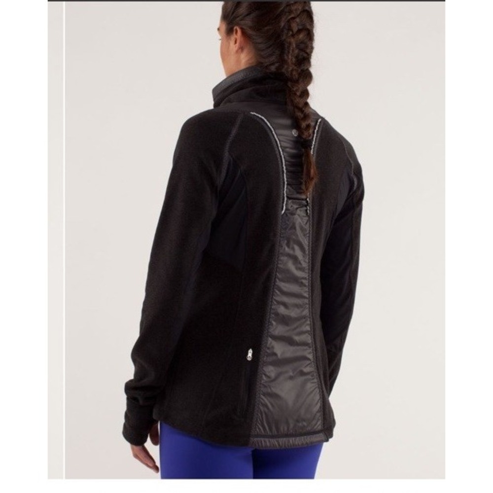 Lululemon Run Gust Buster Jacket Women's Size 6 Black Full Zip Thumbholes EUC - Picture 7 of 9